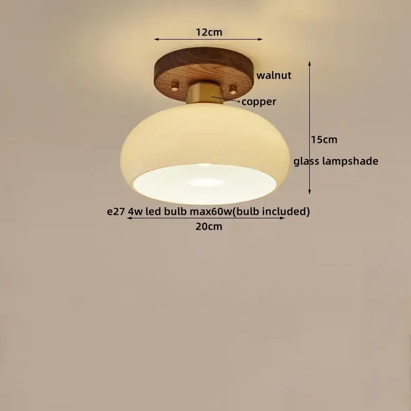 Modern pumpkin wood led modern ceiling light for living room