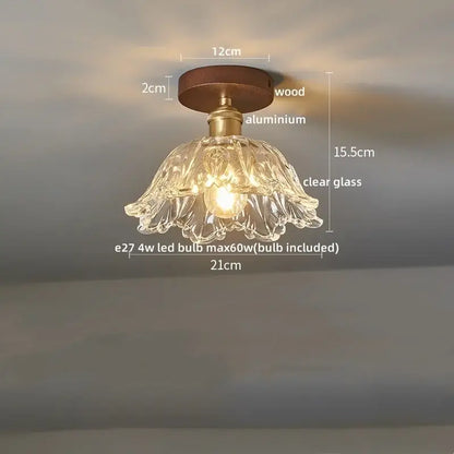 Modern pumpkin wood led modern ceiling light for living room