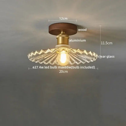 Modern pumpkin wood led modern ceiling light for living room