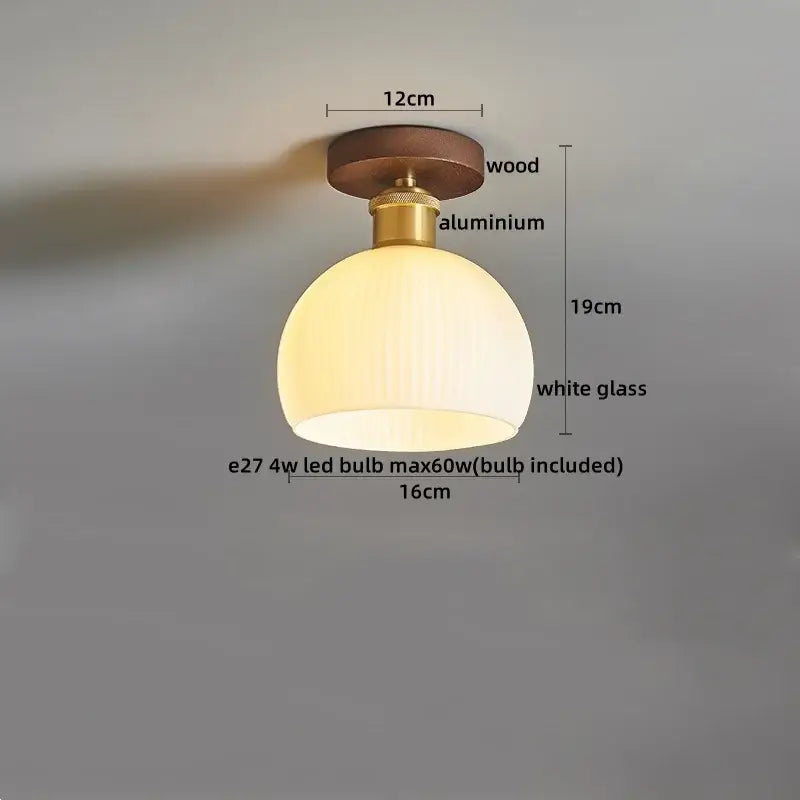 Modern pumpkin wood led modern ceiling light for living room
