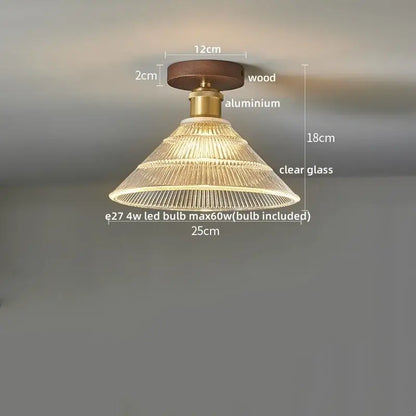 Modern pumpkin wood led modern ceiling light for living room