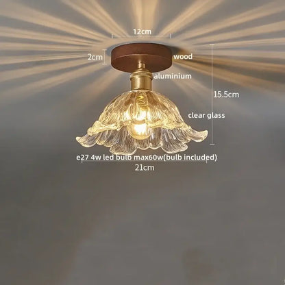 Modern pumpkin wood led modern ceiling light for living room