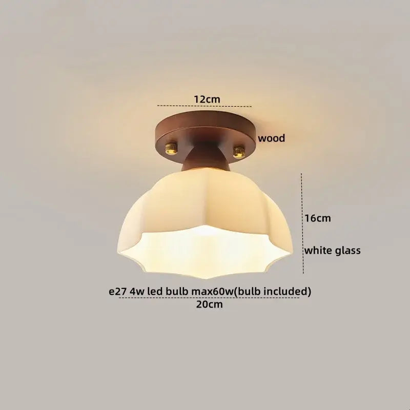 Modern pumpkin wood led modern ceiling light for living room