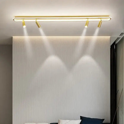 Modern white led modern chandelier with spotlights living room