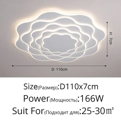 Modern white cloud led ceiling light bedroom home decor
