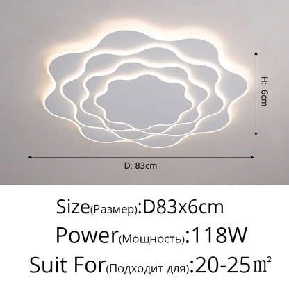 Modern white cloud led ceiling light bedroom home decor