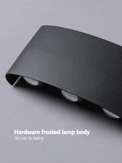 Modern black geometric led wall lamp for living room