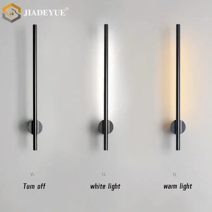 Modern matte black wall lamp – bedroom cylindrical sconce with switch