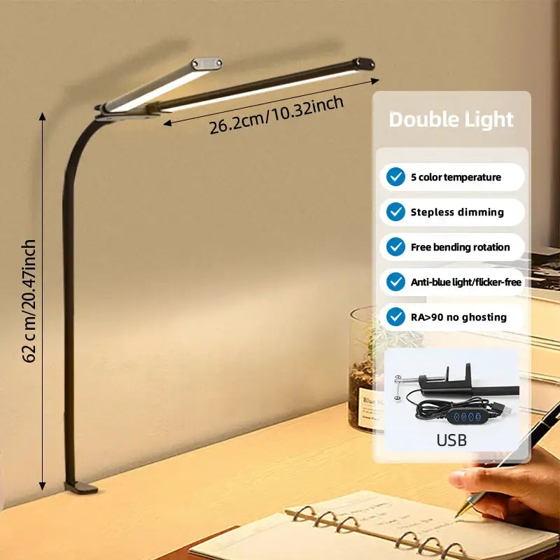 Modern black monitor desk lamp office eye care screen bar light