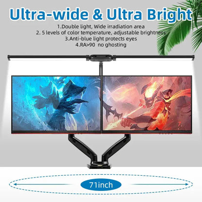 Modern black monitor desk lamp office eye care screen bar light