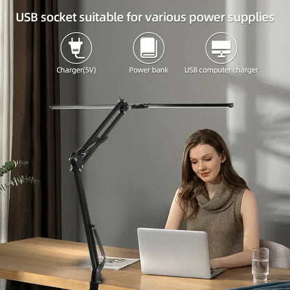 Modern black monitor desk lamp office eye care screen bar light