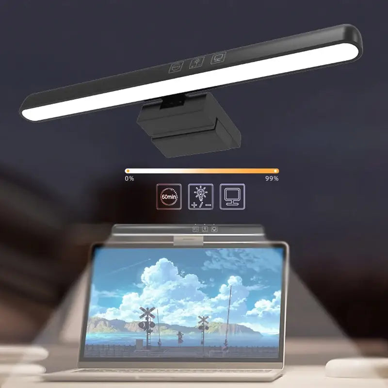 Modern black led monitor screen light bar office desk lamp