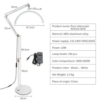 White adjustable led moon beauty floor lamp for bedroom treatments