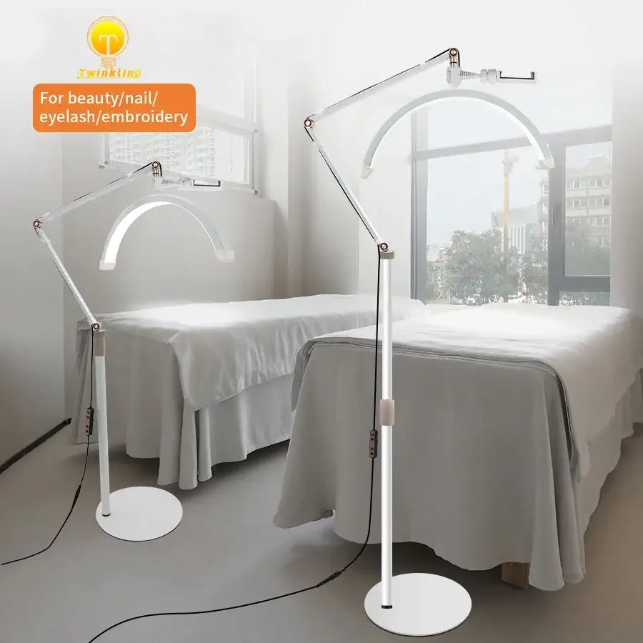 White adjustable led moon beauty floor lamp for bedroom treatments