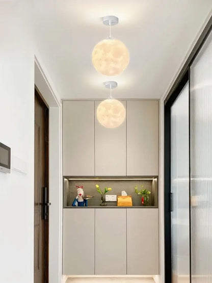Modern led moon planet ceiling chandelier for bedroom lighting