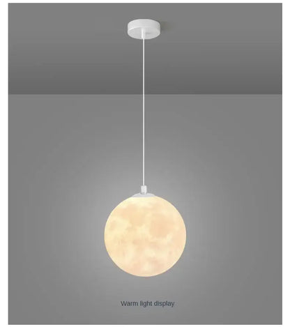 Modern led moon planet ceiling chandelier for bedroom lighting