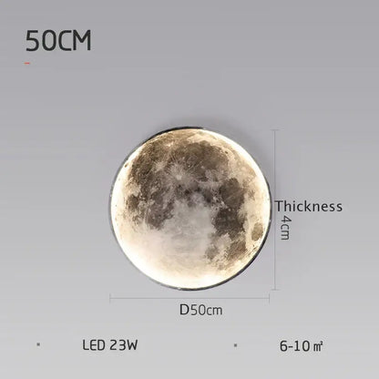 Modern grey led moon wall lamp bedroom lighting
