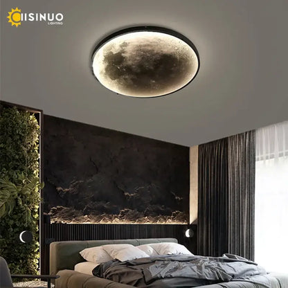 Modern grey led moon wall lamp bedroom lighting