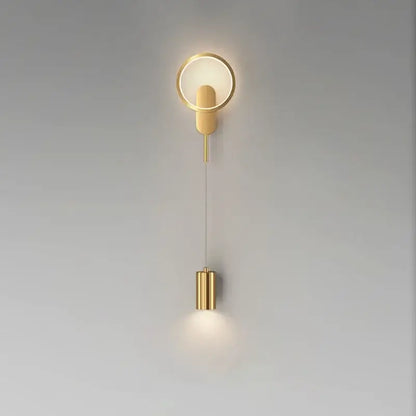 Modern gold led moon wall lamp bedroom ambient sconce