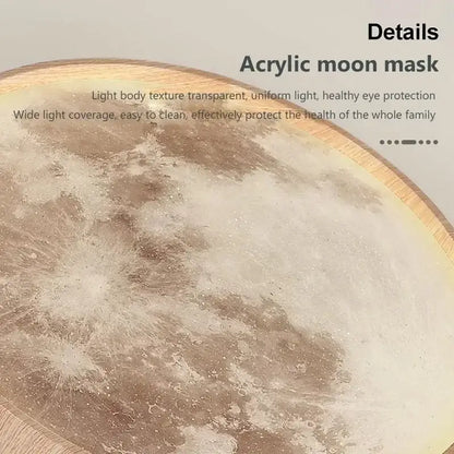 led moon wood ceiling light and clock bedroom set