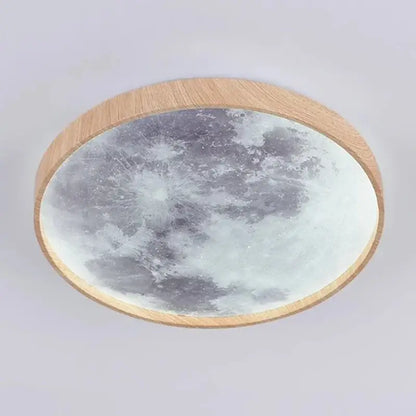 led moon wood ceiling light and clock bedroom set