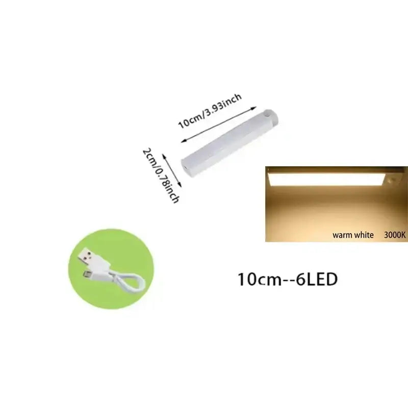 Dimmable white led motion sensor cabinet light kitchen strip light