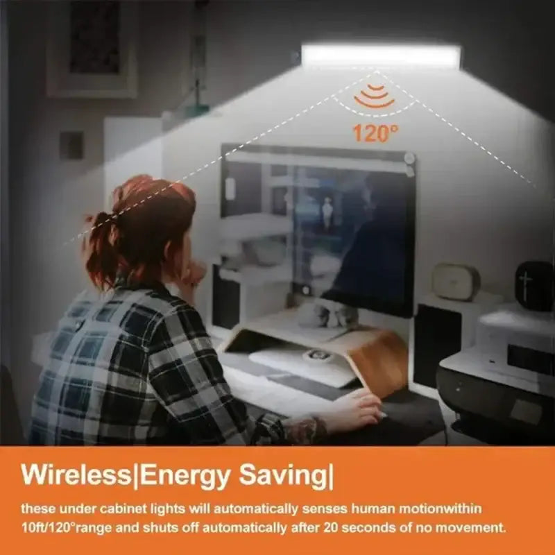 Dimmable white led motion sensor cabinet light kitchen strip light