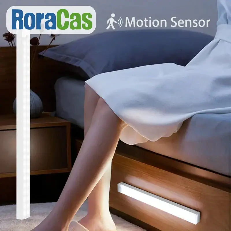 Modern white led motion sensor light bar – bedroom night light