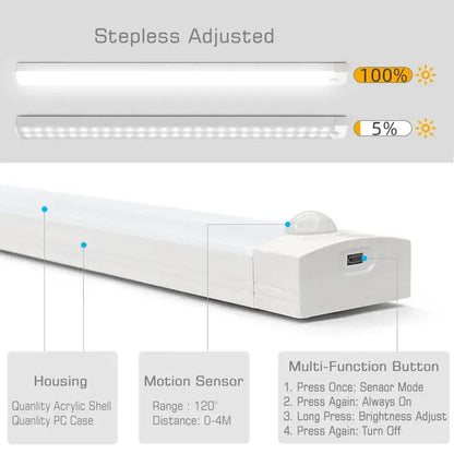 Modern white led motion sensor light bar – bedroom night light