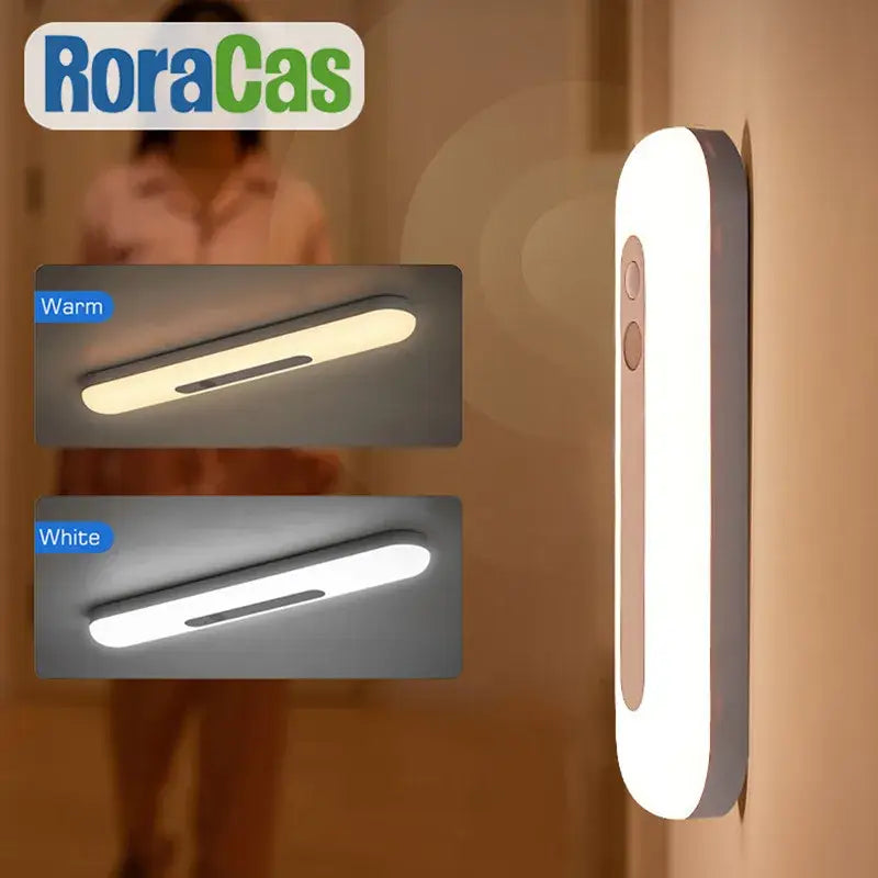 Modern white motion sensor light bedroom wall lamp