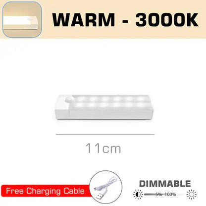 Modern white led motion sensor night light bedroom wall lamp