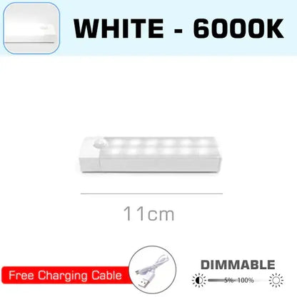 Modern white led motion sensor night light bedroom wall lamp
