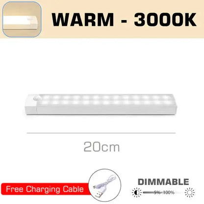 Modern white led motion sensor night light bedroom wall lamp