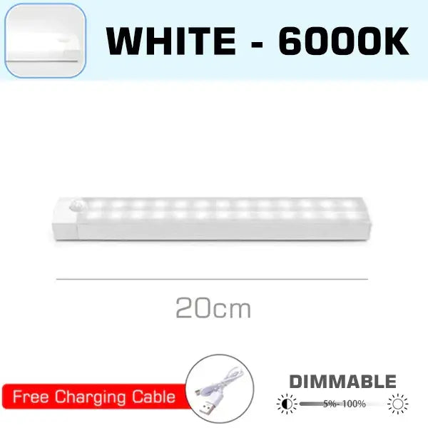 Modern white led motion sensor night light bedroom wall lamp