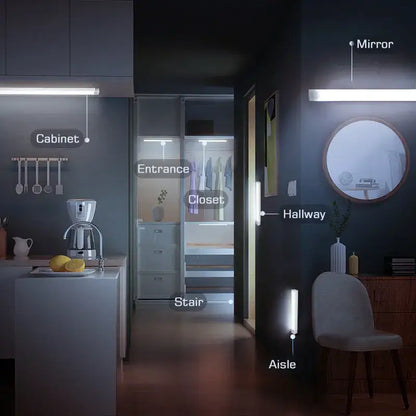 Modern white led motion sensor night light bedroom wall lamp