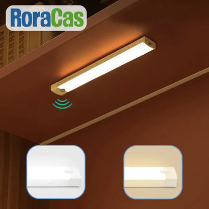 Modern white led motion sensor night light bedroom wall lamp