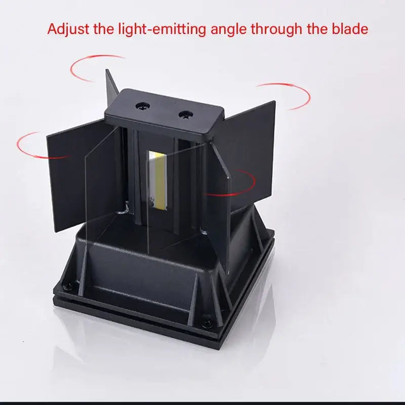 Modern black & gold motion sensor wall lamp outdoor sconce