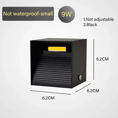 Modern black & gold motion sensor wall lamp outdoor sconce