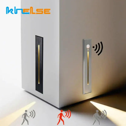 Modern silver led motion sensor wall lamps bedroom decor lighting