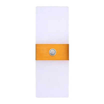 Modern gold led motion sensor wall light for hallway stairway bedroom