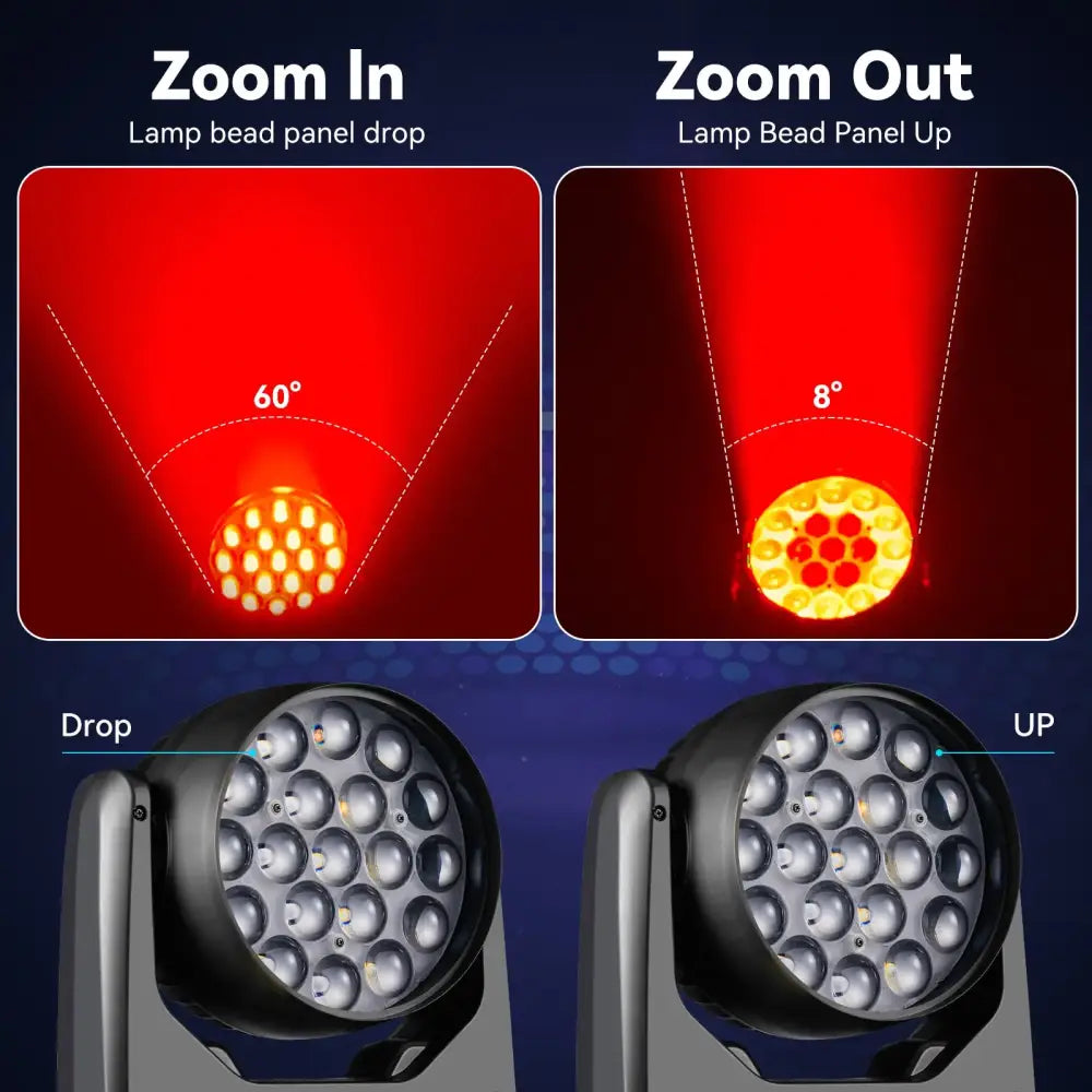 Black led moving head wash light – living room stage lighting