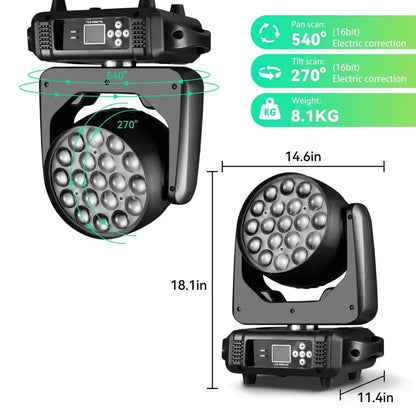 Black led moving head wash light – living room stage lighting
