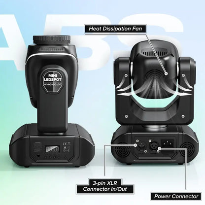 Mini black 80w moving head light with blue led for event hall