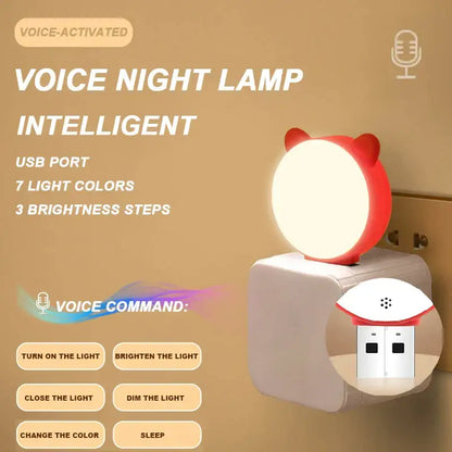 Yellow mushroom night light – bedroom sensor wall lamp