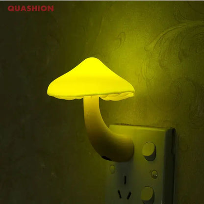 Yellow mushroom night light – bedroom sensor wall lamp