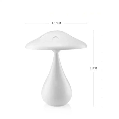 Polka dot gray & white led mushroom table lamp bedroom night light