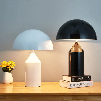 Modern gold mushroom table lamp for bedroom