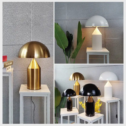 Modern gold mushroom table lamp for bedroom
