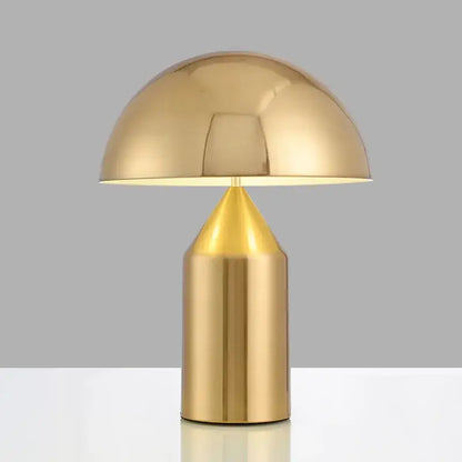 Modern gold mushroom table lamp for bedroom