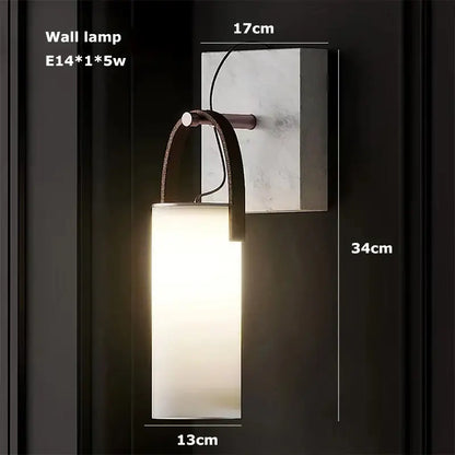 Modern black led natural marble hanging chandelier dining room